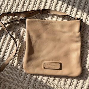 Marc Jacobs Beige Leather Crossbody Bag